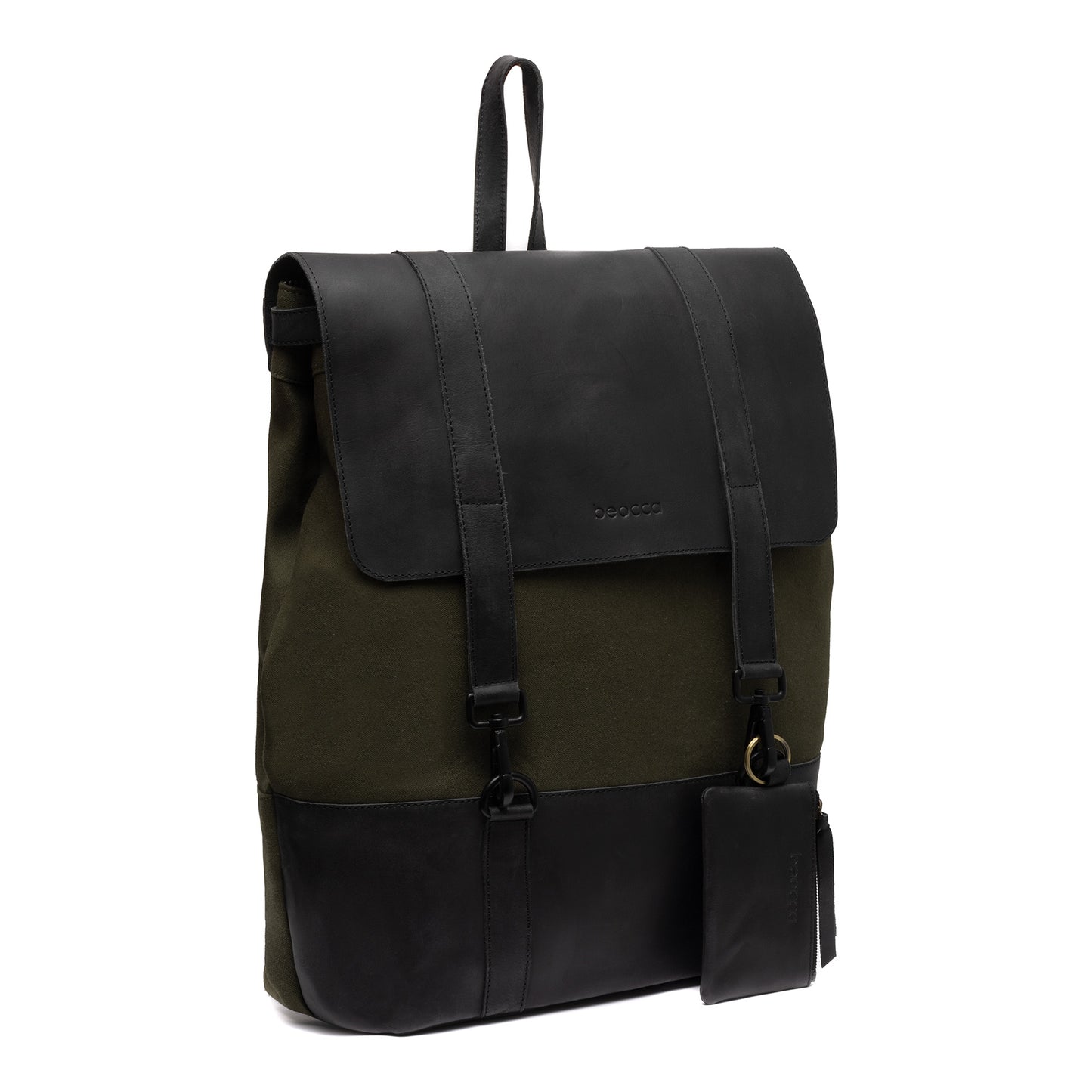 Leren Rugzak Finn groen - 17"