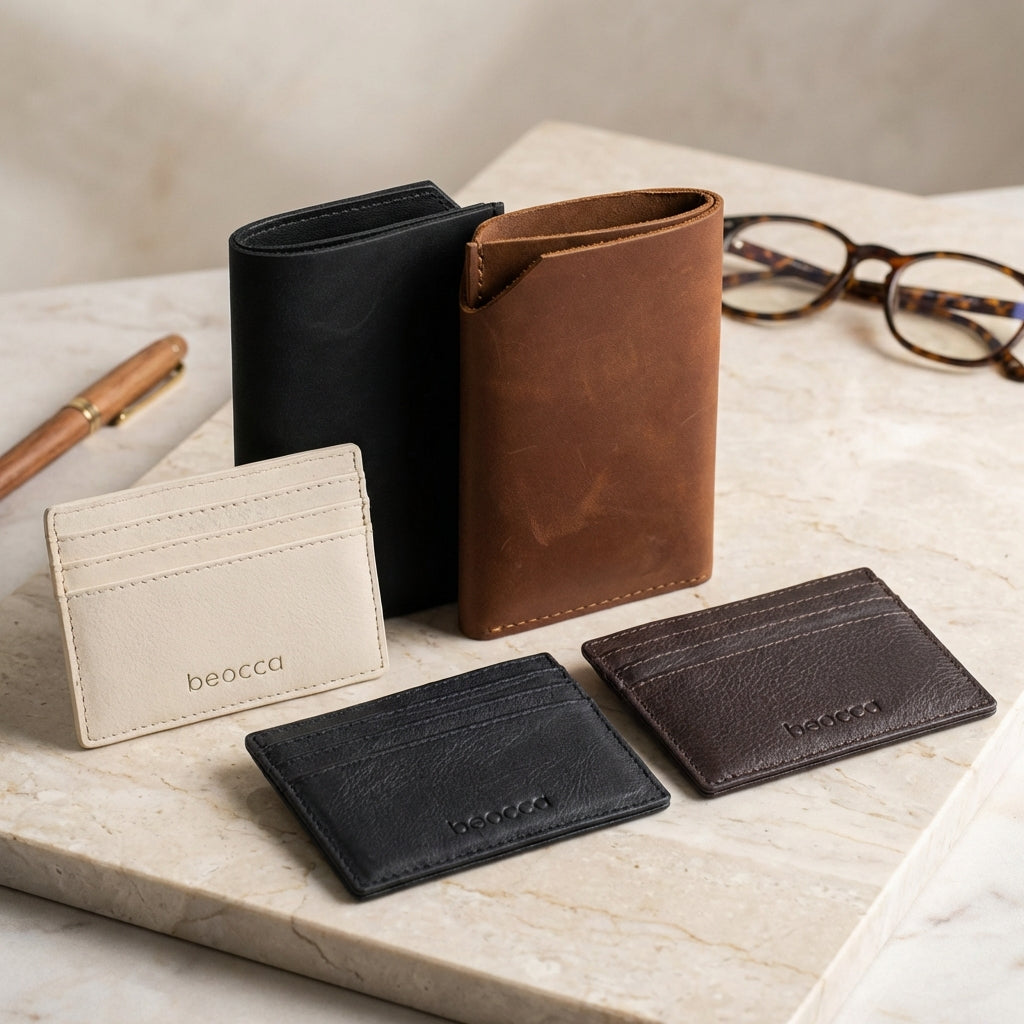 Leren kaarthouders collectie