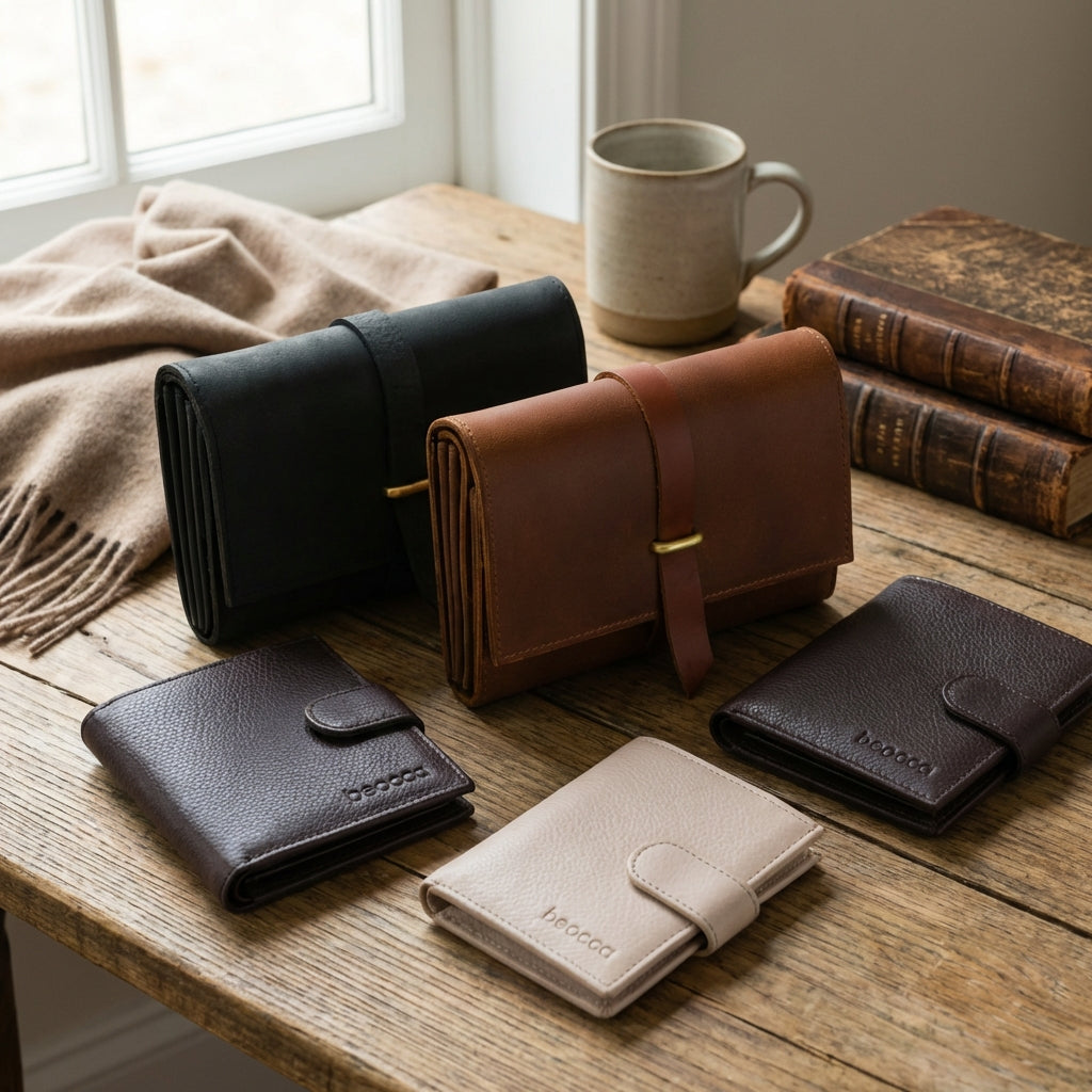 Leren portemonnees collectie