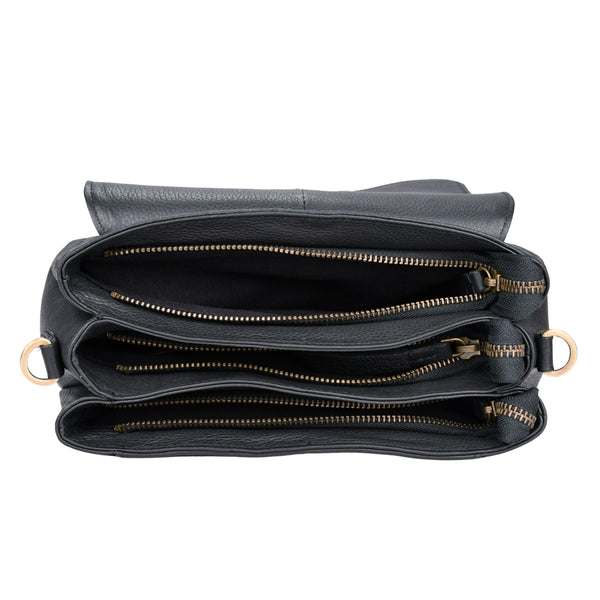 Leren schoudertas Lua