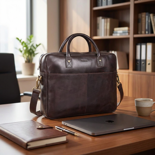 Leren laptoptas Mason 15"