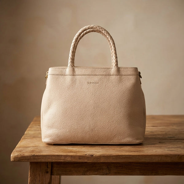 Leren mid-size handtas Beau