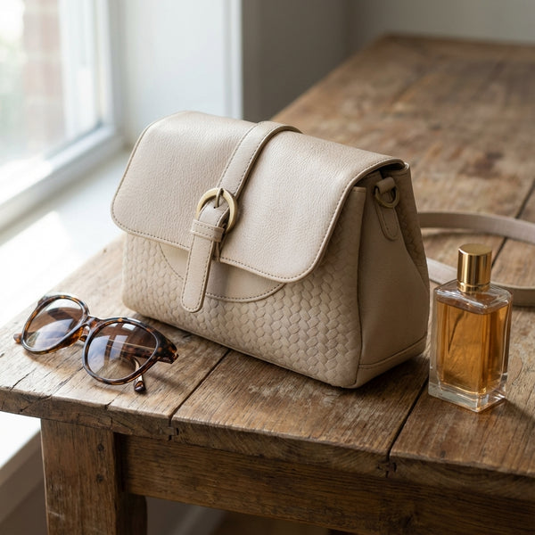 Leren schoudertas Lua